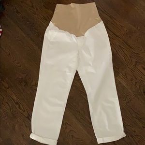 Loft white maternity Capri pants size 8 NWT